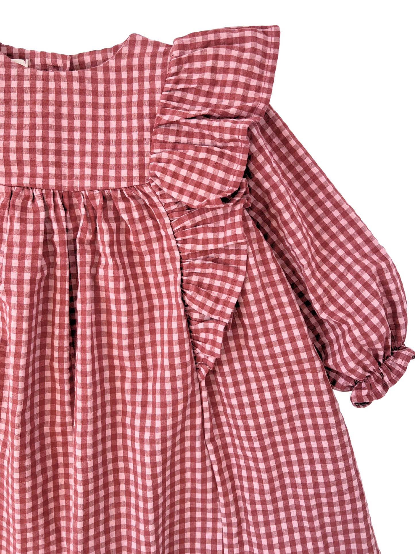 Sukienka bordowa vichy