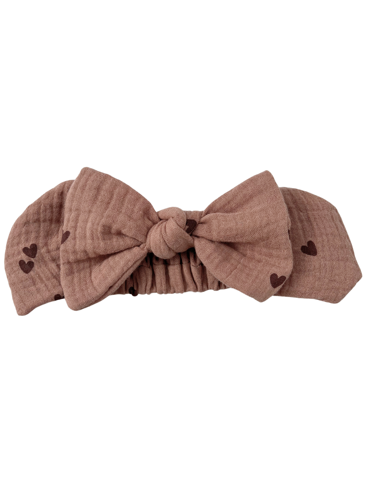 Opaska w serduszka z kokardką