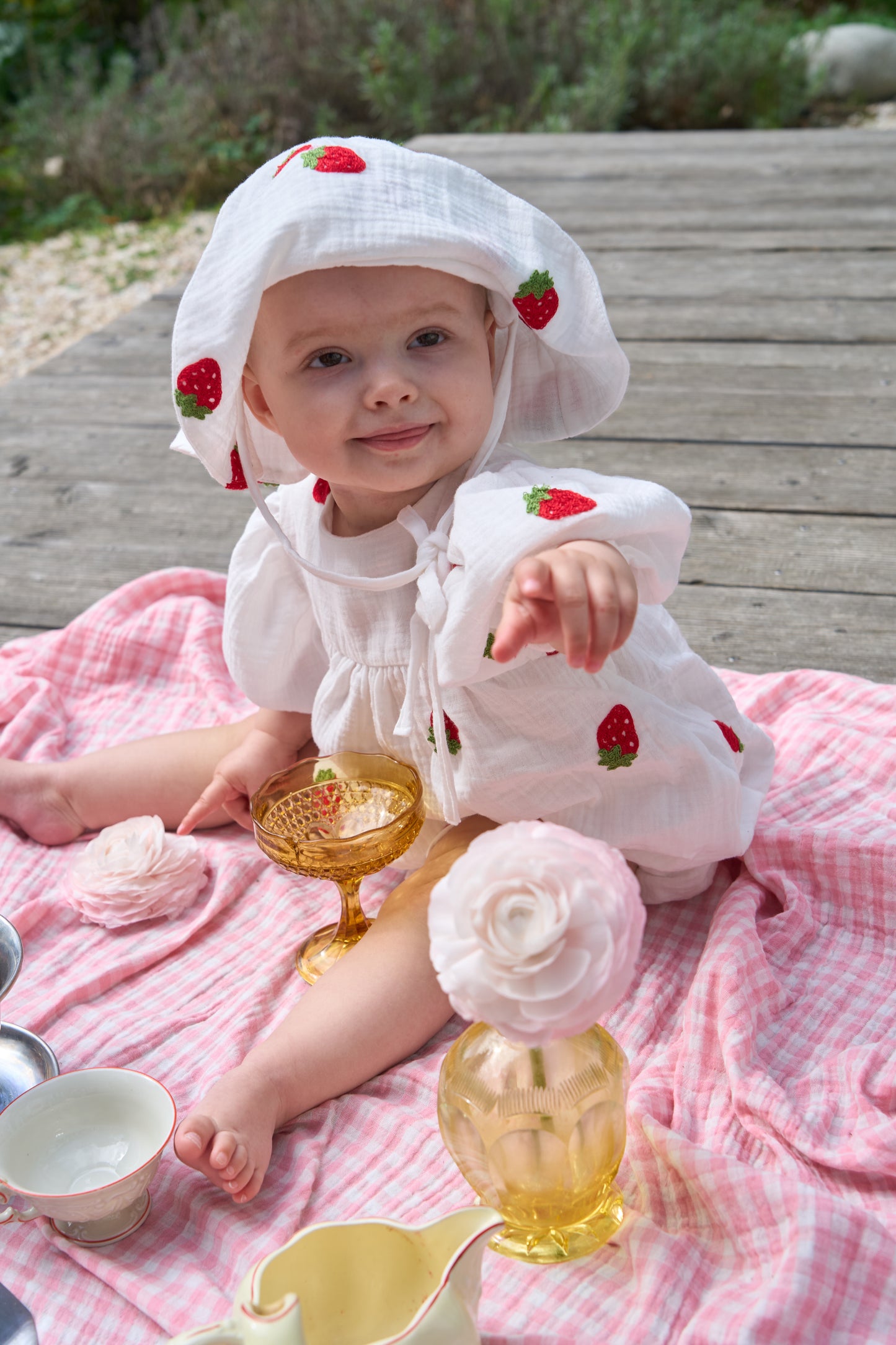 Kapelusz muślinowy strawberry 🍓