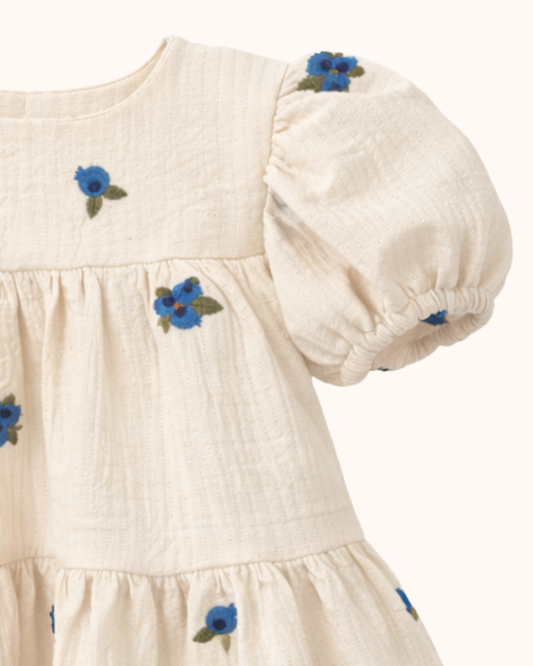 APRIL Sukienka haftowana berry 98