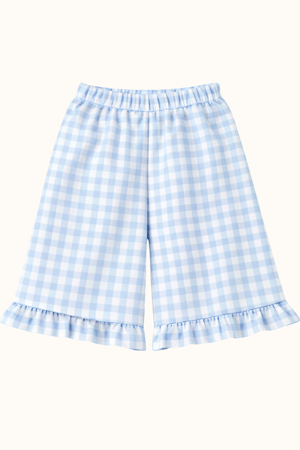 SPRING Dresowe kuloty w kratkę vichy - jasnoniebieski