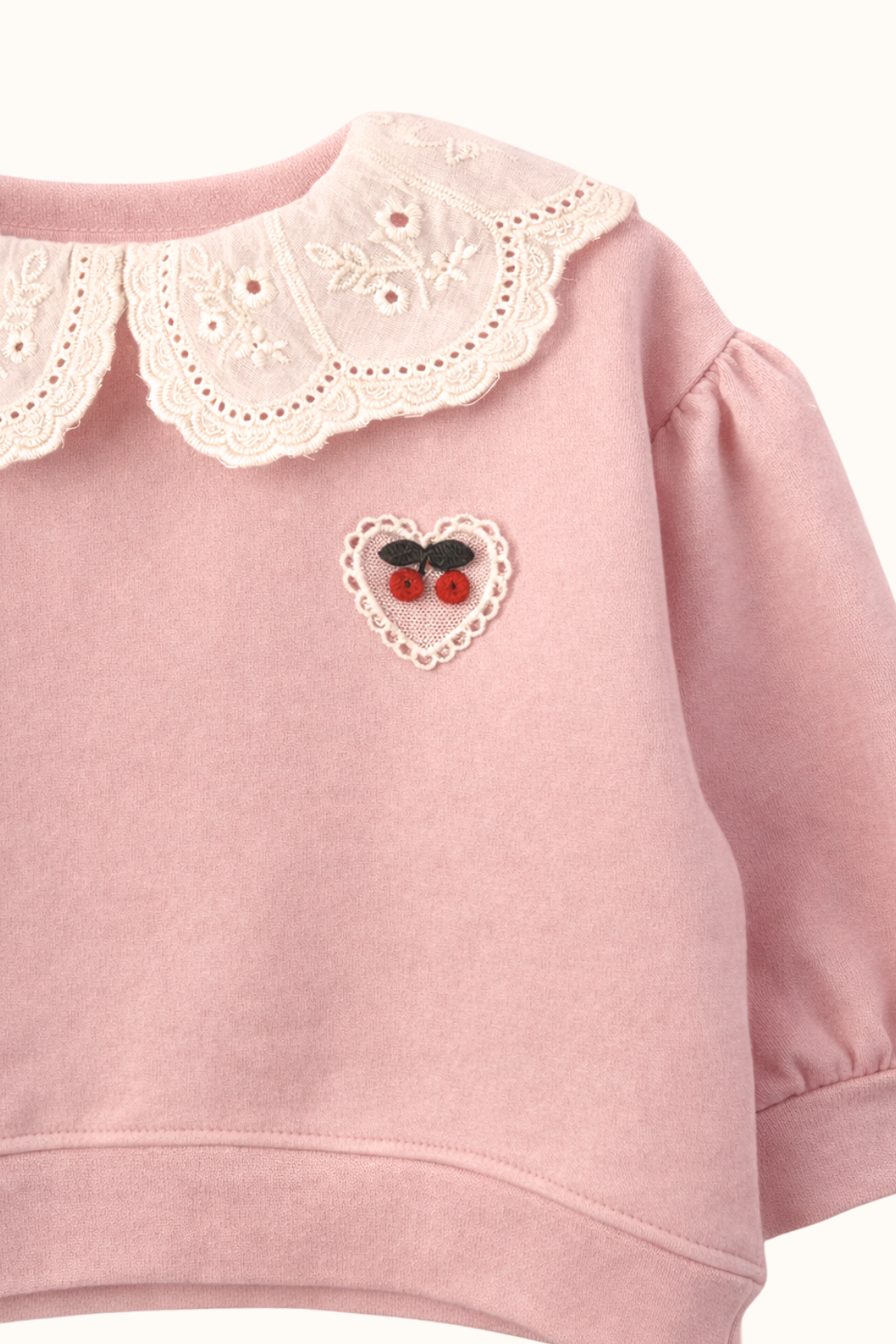BASIC SPRING - Bluza z kołnierzykiem - pudrowa