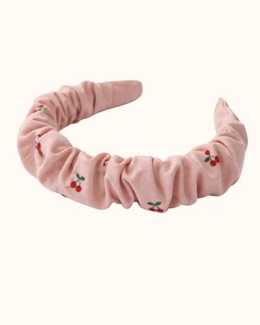 APRIL Opaska z marszczeniem wisienki