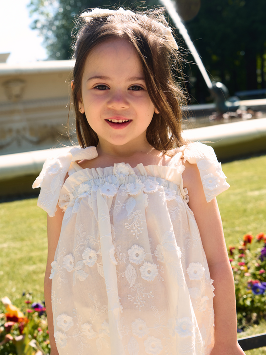 Bluzka z kokardami - ecru