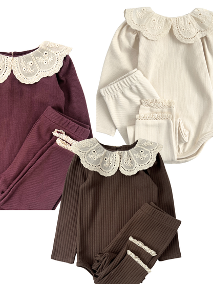 Komplet prążkowany - 3 kolory