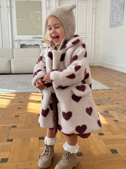 Zimowy płaszczyk w serca