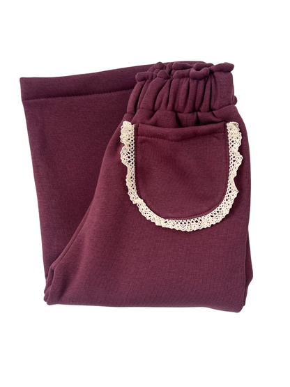 Spodnie dresowe bordowe