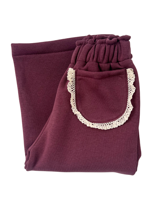 Spodnie dresowe bordowe