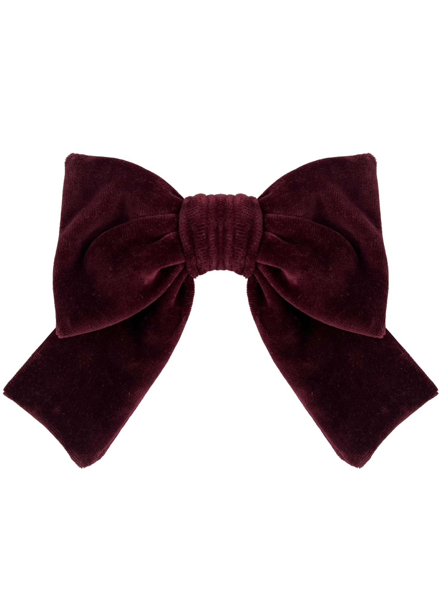 Duża kokarda welurowa - bordowa