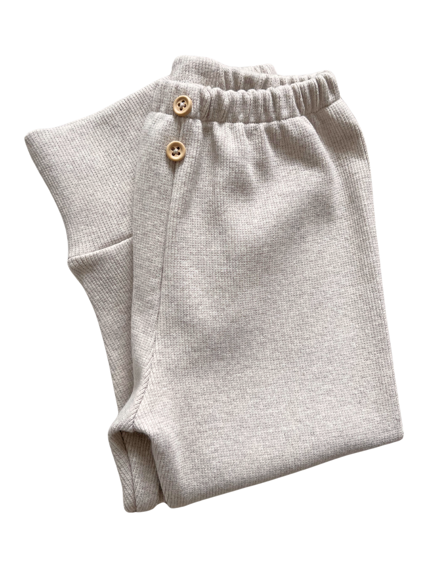 Legginsy z guzikami Beżowy Melanż