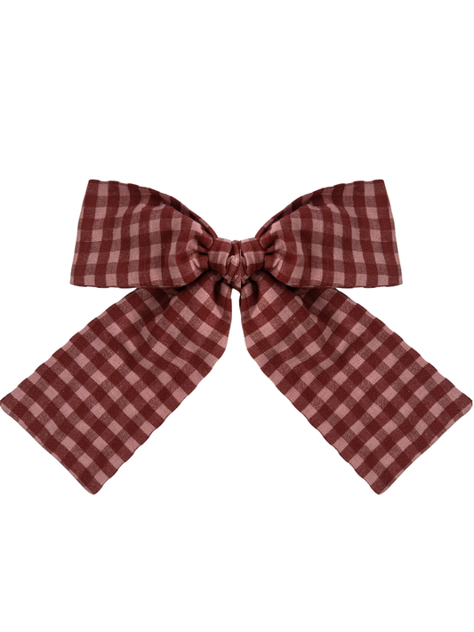 Duża kokarda w kratkę