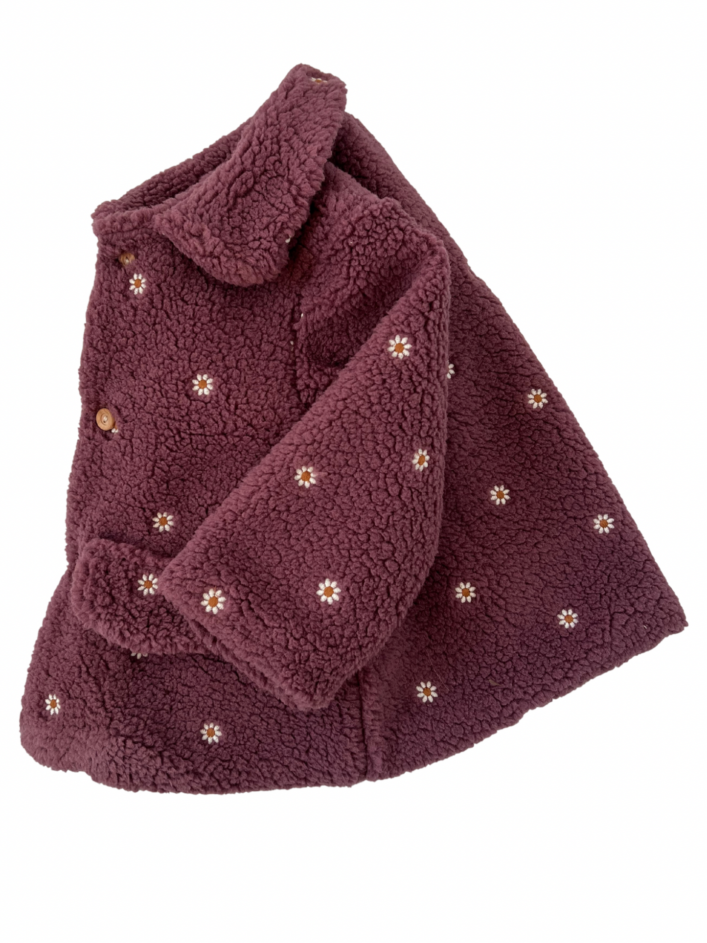 Burgundowy Płaszczyk/kurtka teddy z kołnierzykiem bebe- przedsprzedaż