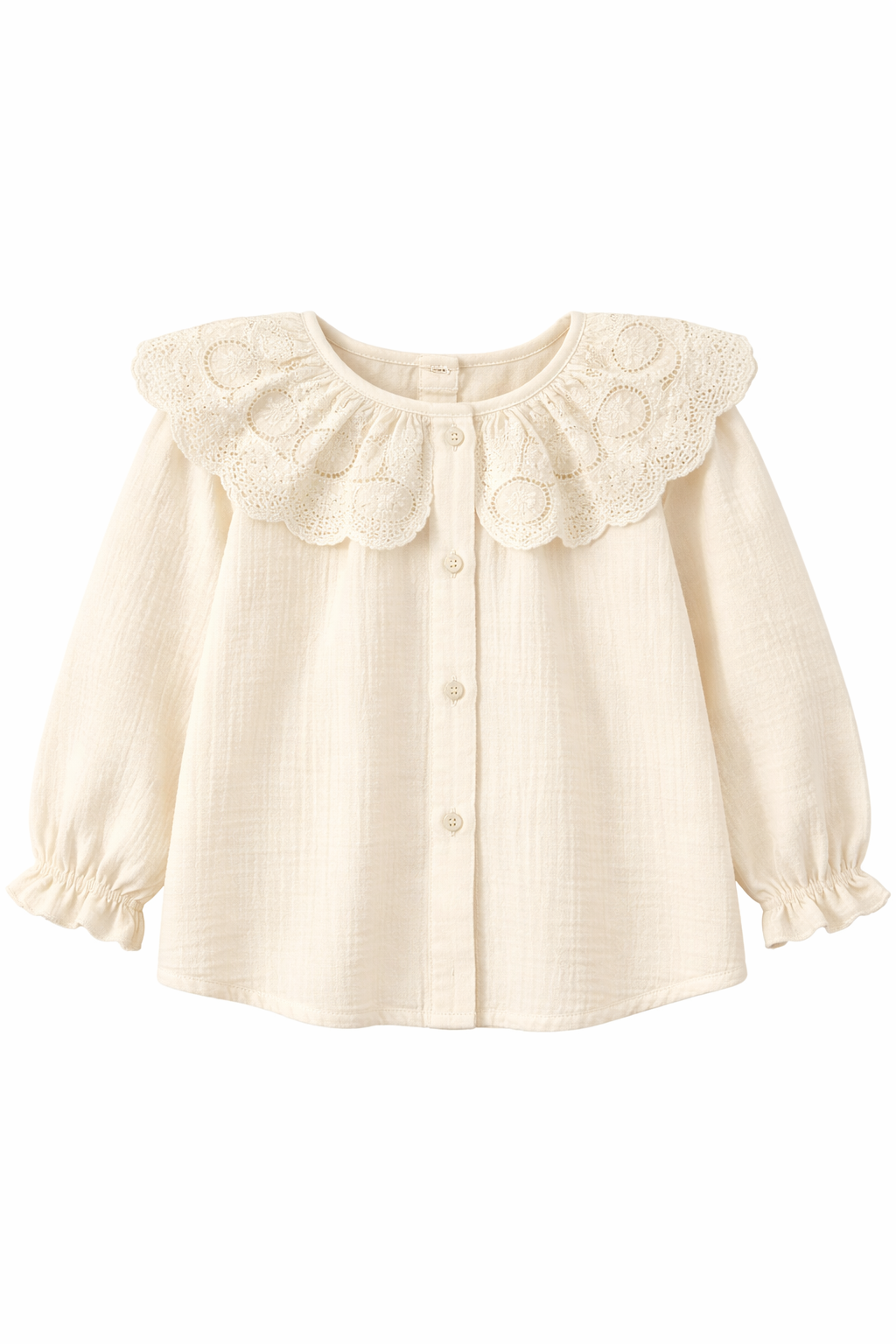 Powder pink blouse with frills