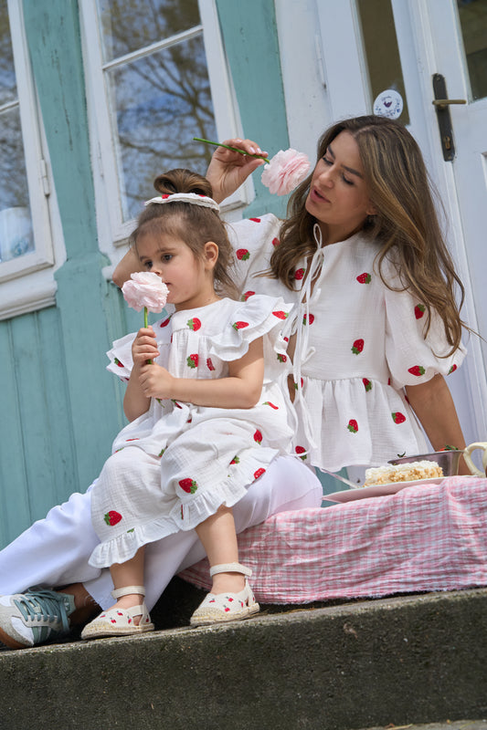 MAMA koszula z baskinką strawberry 🍓