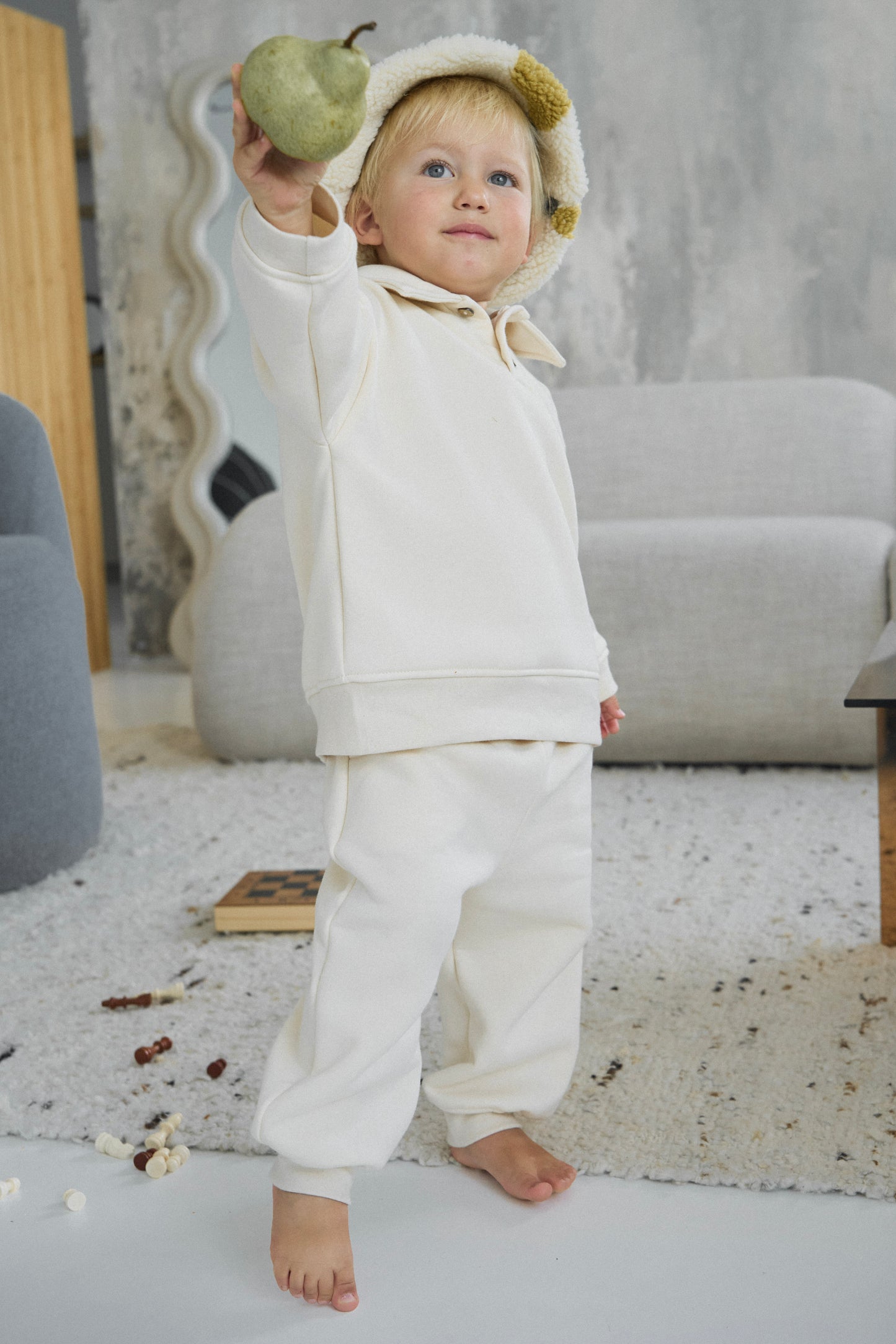 Dres z logo - kremowy