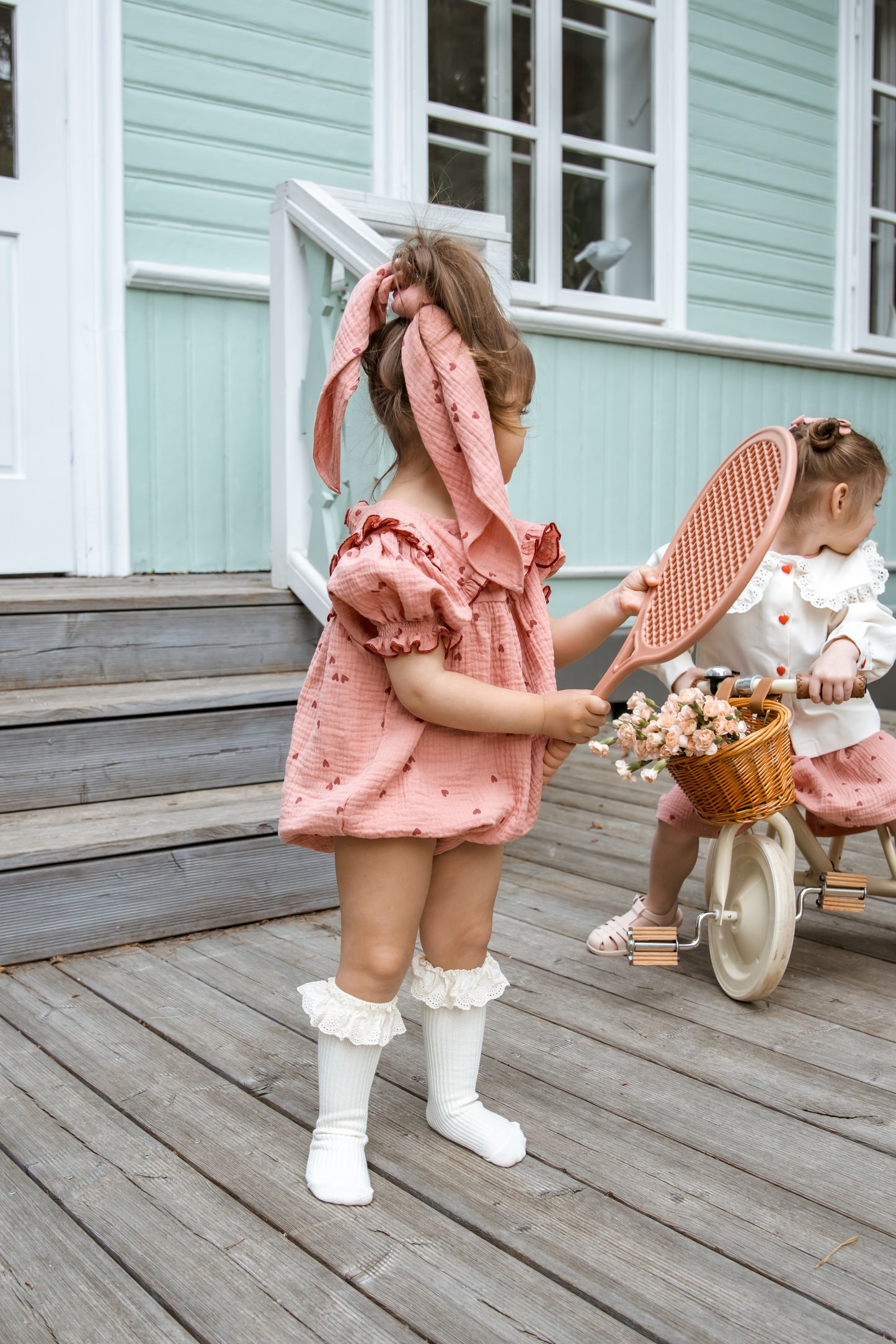 Rompers with hearts