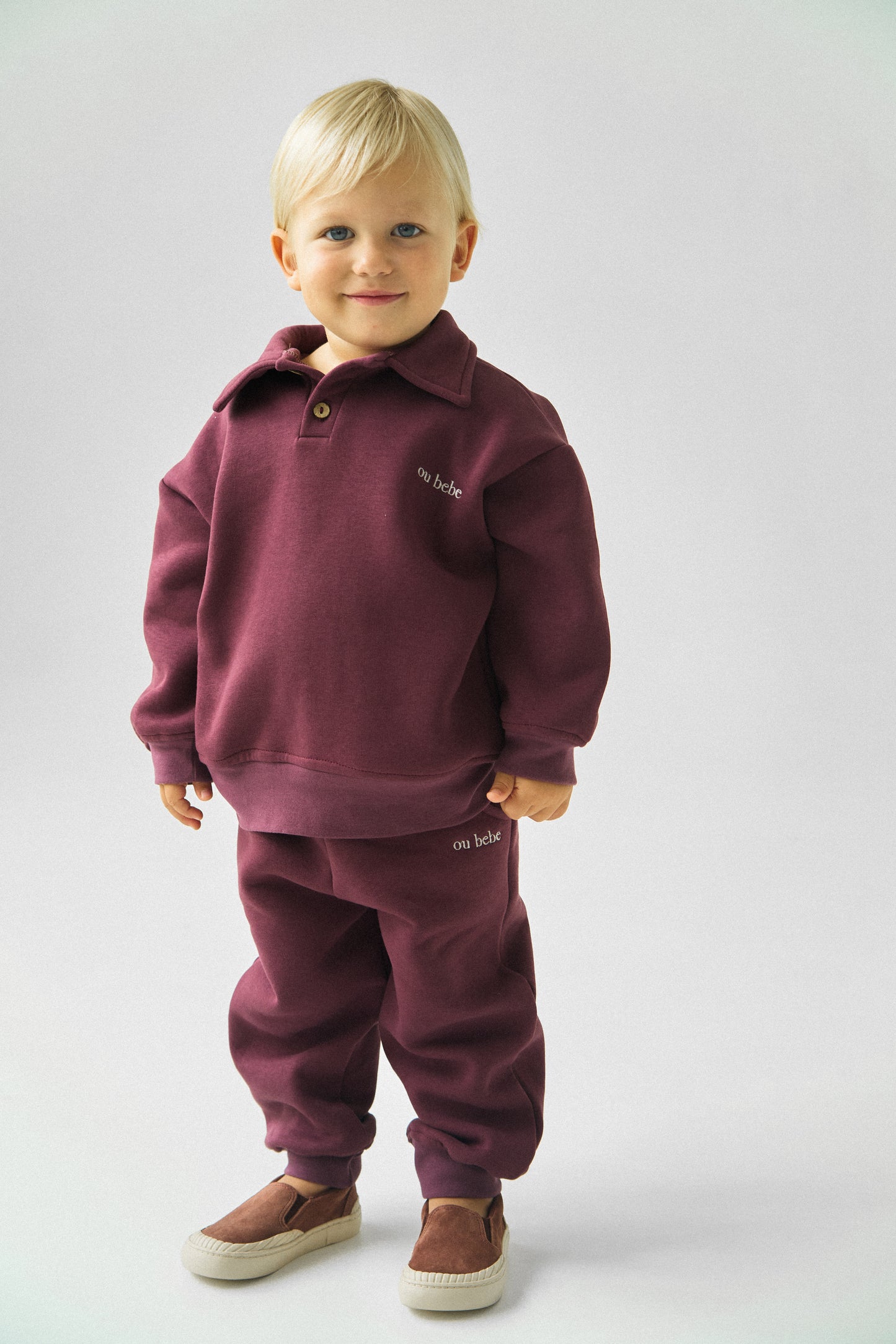 Dres z logo - bakłażanowy