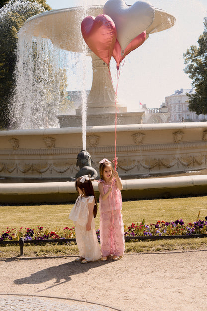 Bluzka z kokardami - brudny róż