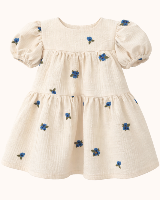 APRIL Sukienka haftowana berry 98