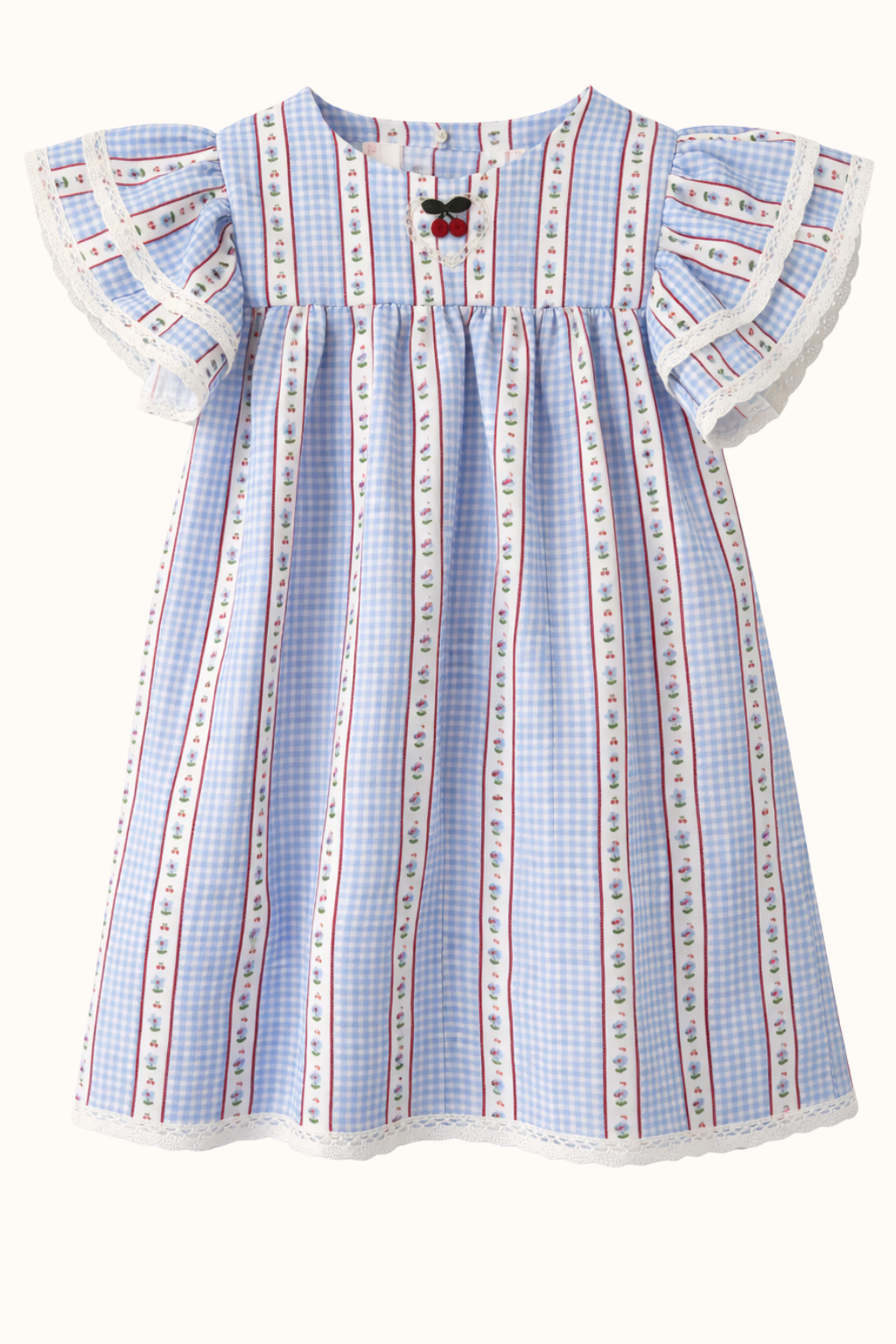 SPRING Sukienka vichy chèri blue