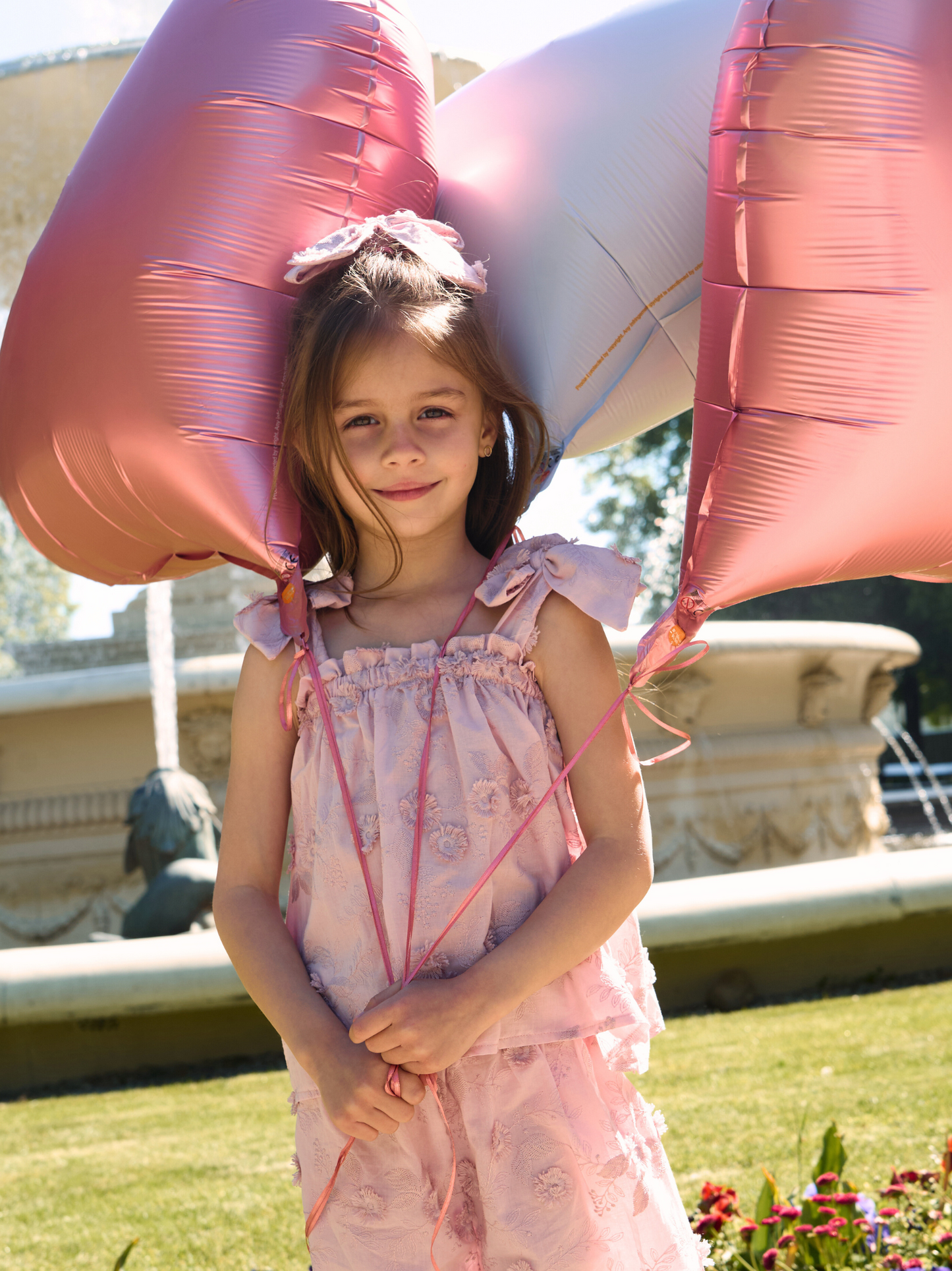 Bluzka z kokardami - brudny róż