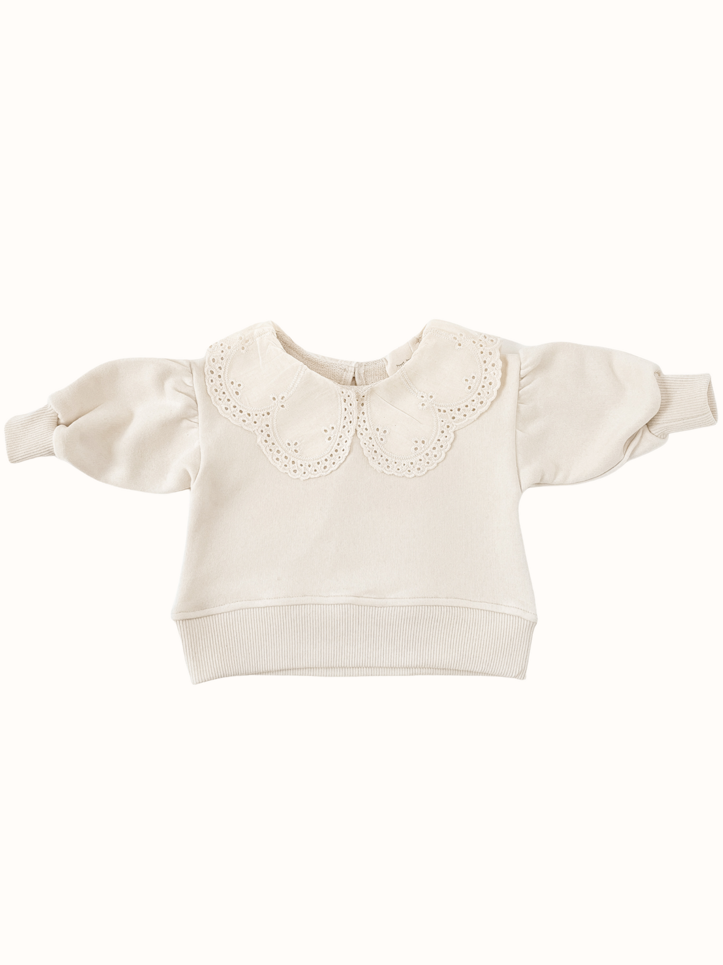 Kremowa bluza z kołnierzykiem