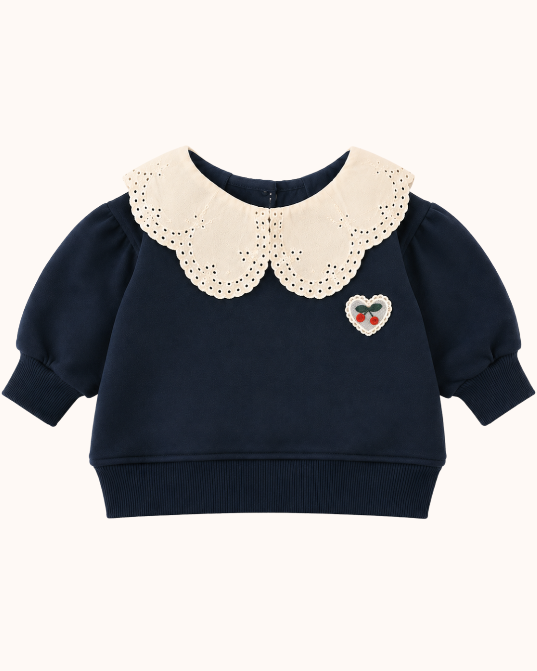Bluza z kołnierzykiem -granatowa