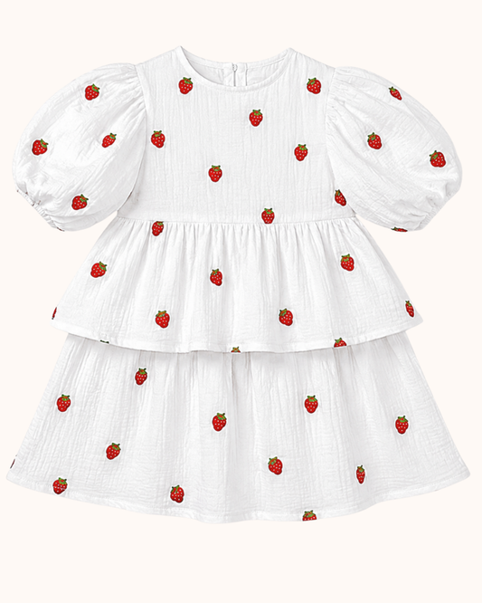 Sukienka z rozkloszowanym dołem strawberry 🍓