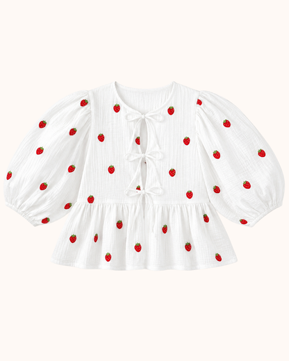 MAMA koszula z baskinką strawberry 🍓