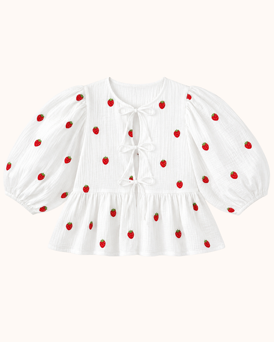 MAMA koszula z baskinką strawberry 🍓