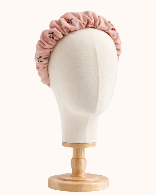 APRIL Opaska z marszczeniem wisienki